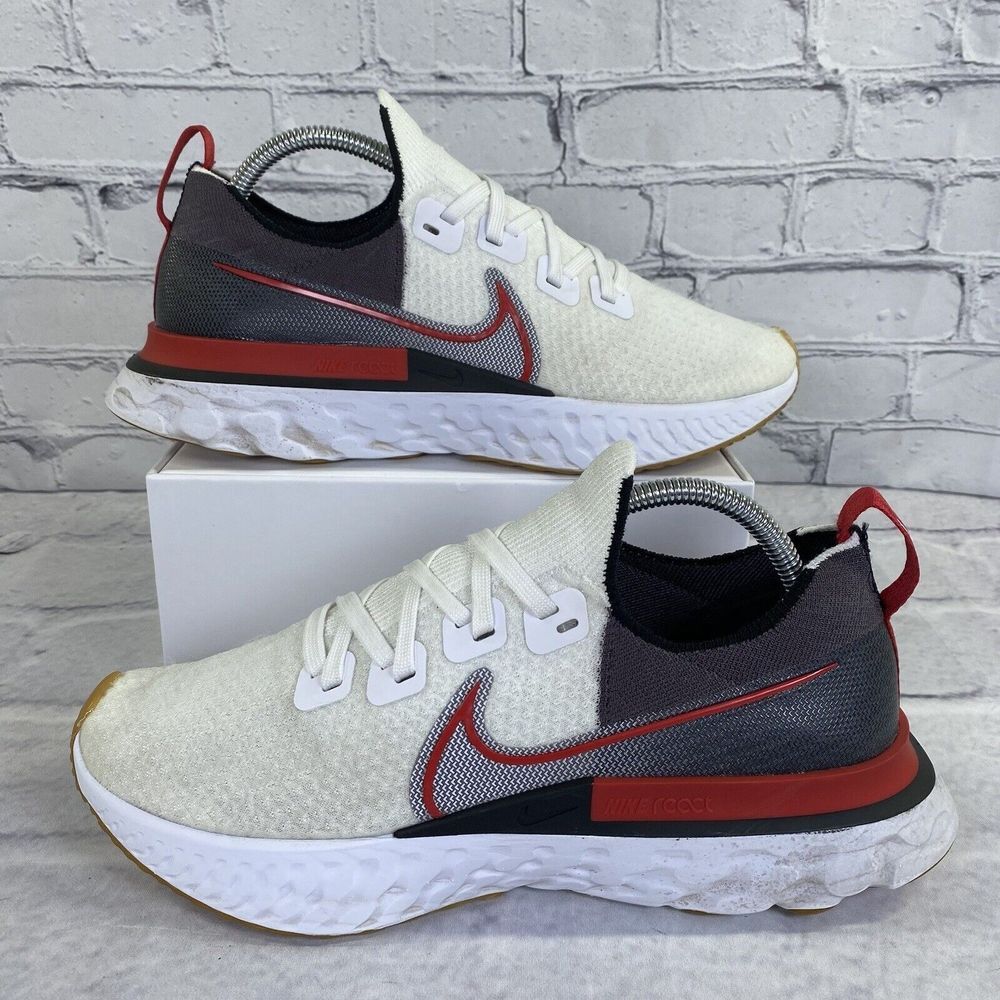 Nike Mens React Infinity Run FK Flyknit CW5245-100 Size 9.5 White University Red